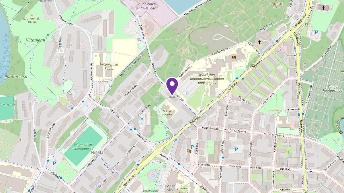 Kartta: Eeronkadun Fysio, Eeronkatu 7, Jyväskylä